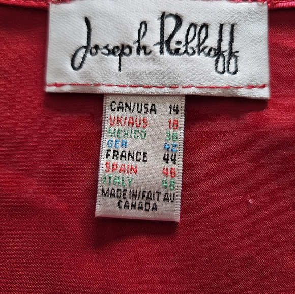 Joseph Ribkoff Scarlet Satin Blouse - Picture 12 of 12